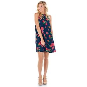 Mud Pie Sawyer Swing Dress in Navy Floral Size Large (12/14)